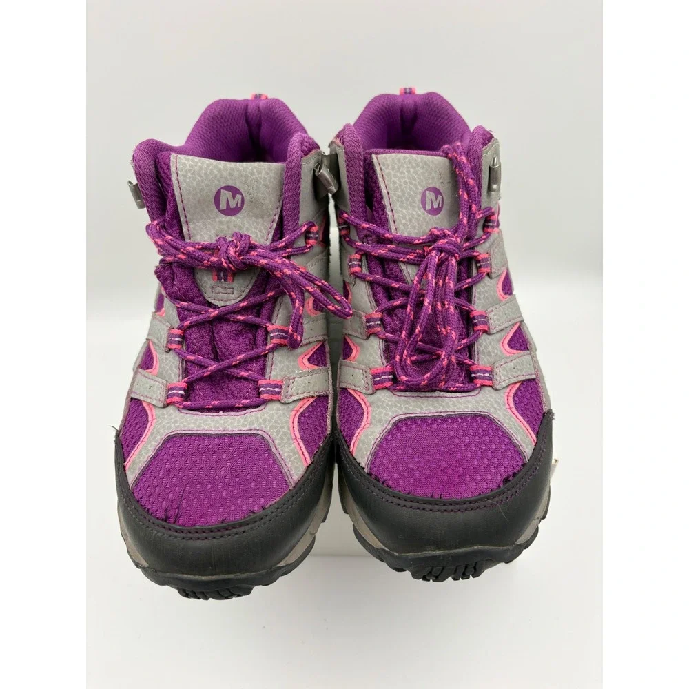 Merrell Moab FST Low Waterproof Hiking Shoes Purple Grey MK165033 Kids 4.5M